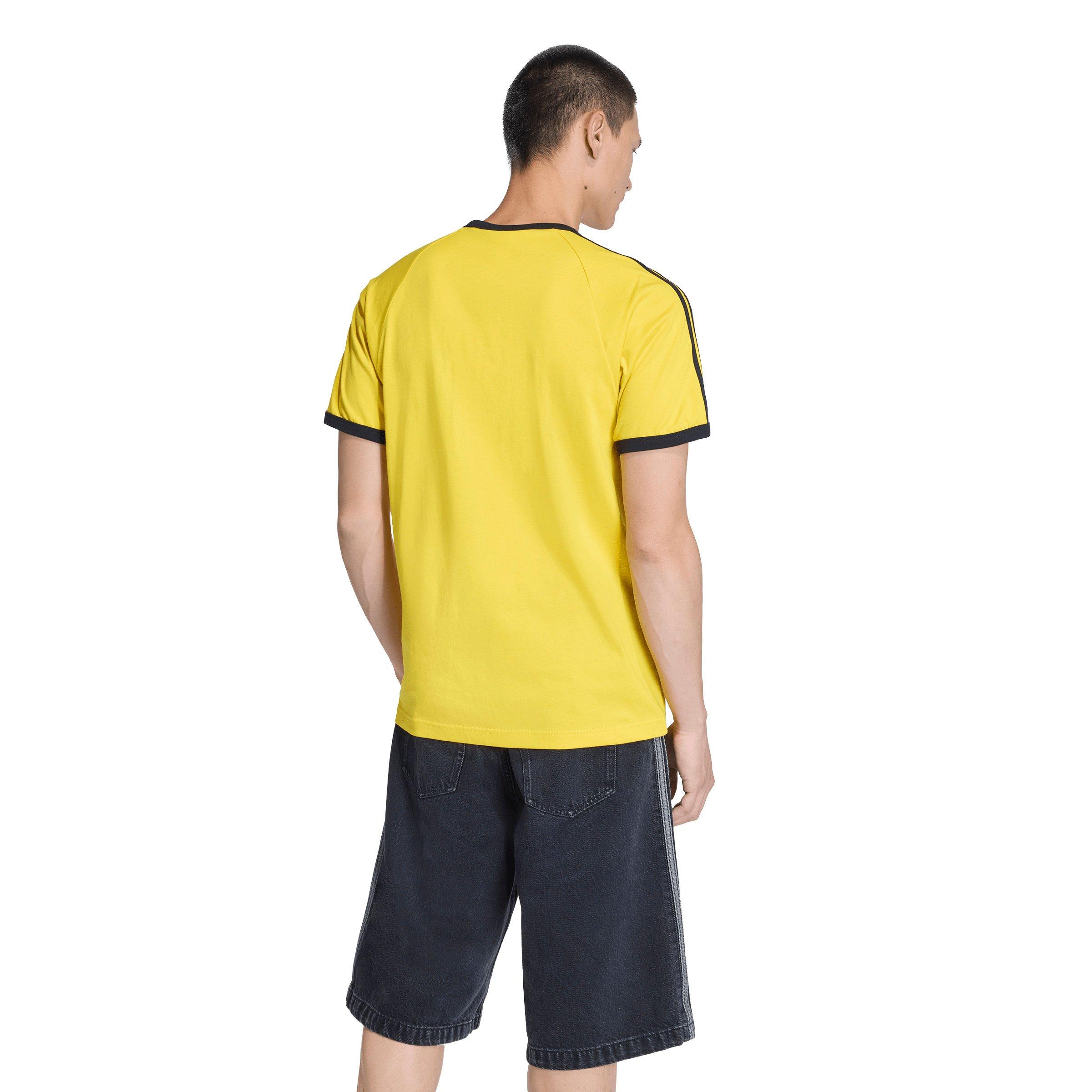 adidas Originals Men's 3-Stripes Tee - Yellow - YELLOW Thumbnail View 2