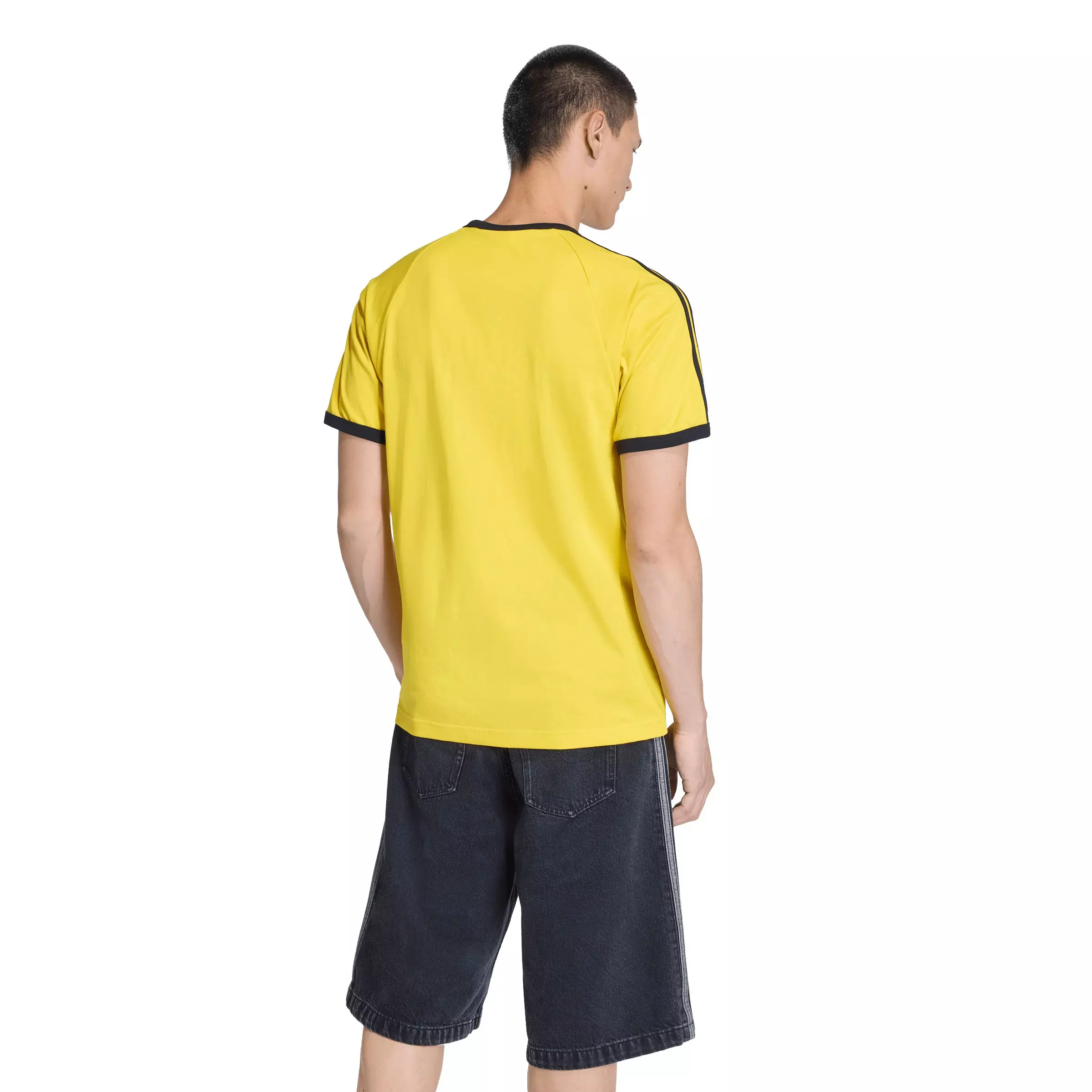 adidas Originals Men's 3-Stripes Tee -Yellow - YELLOW