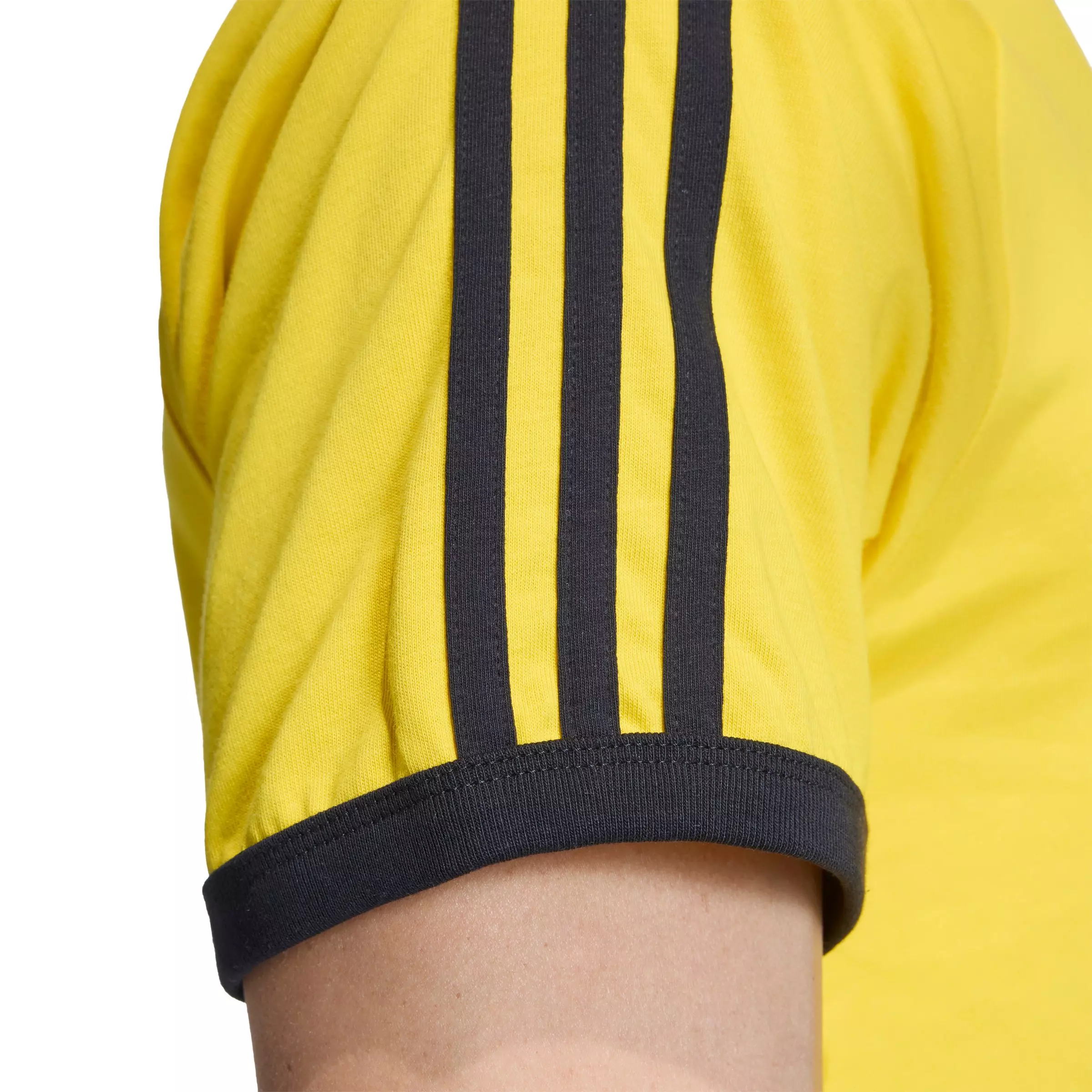 adidas Originals Men's 3-Stripes Tee - Yellow - YELLOW