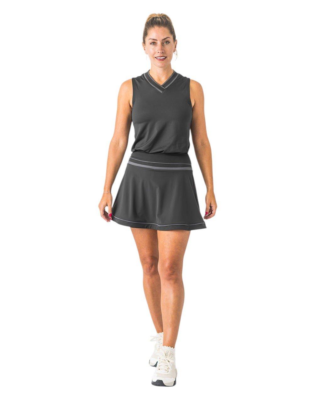 Boast Women's 2 In 1 Flounce Skirt - Black - BLACK