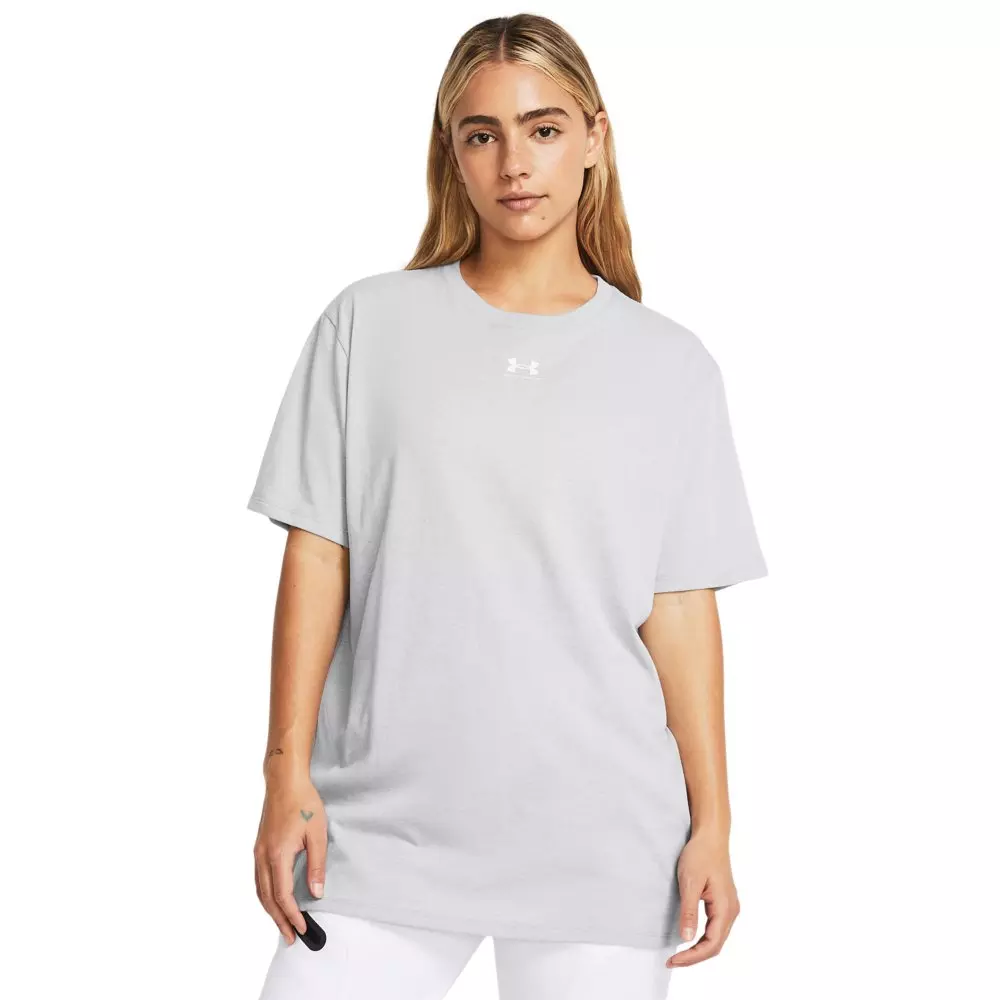 Under Armour Women's Campus Oversize Short Sleeve Shirt - GREY