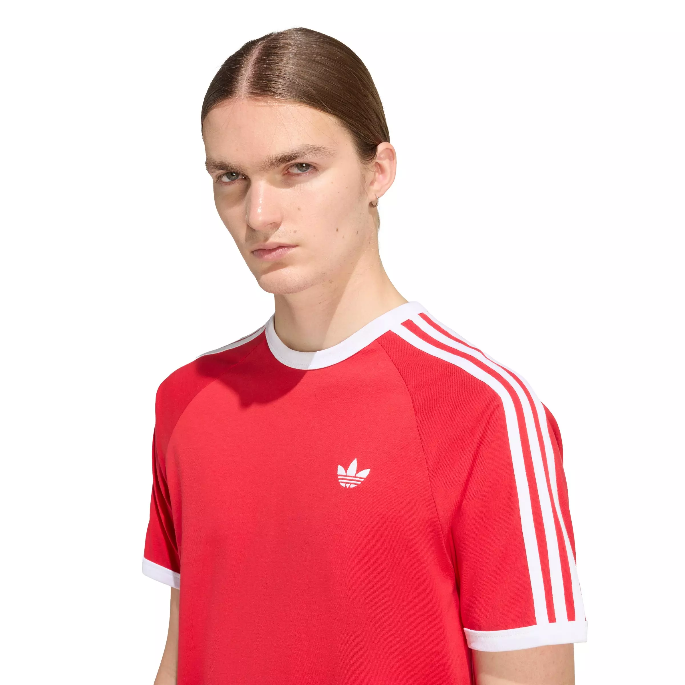 adidas Originals Men's 3-Stripes Tee - Red - RED