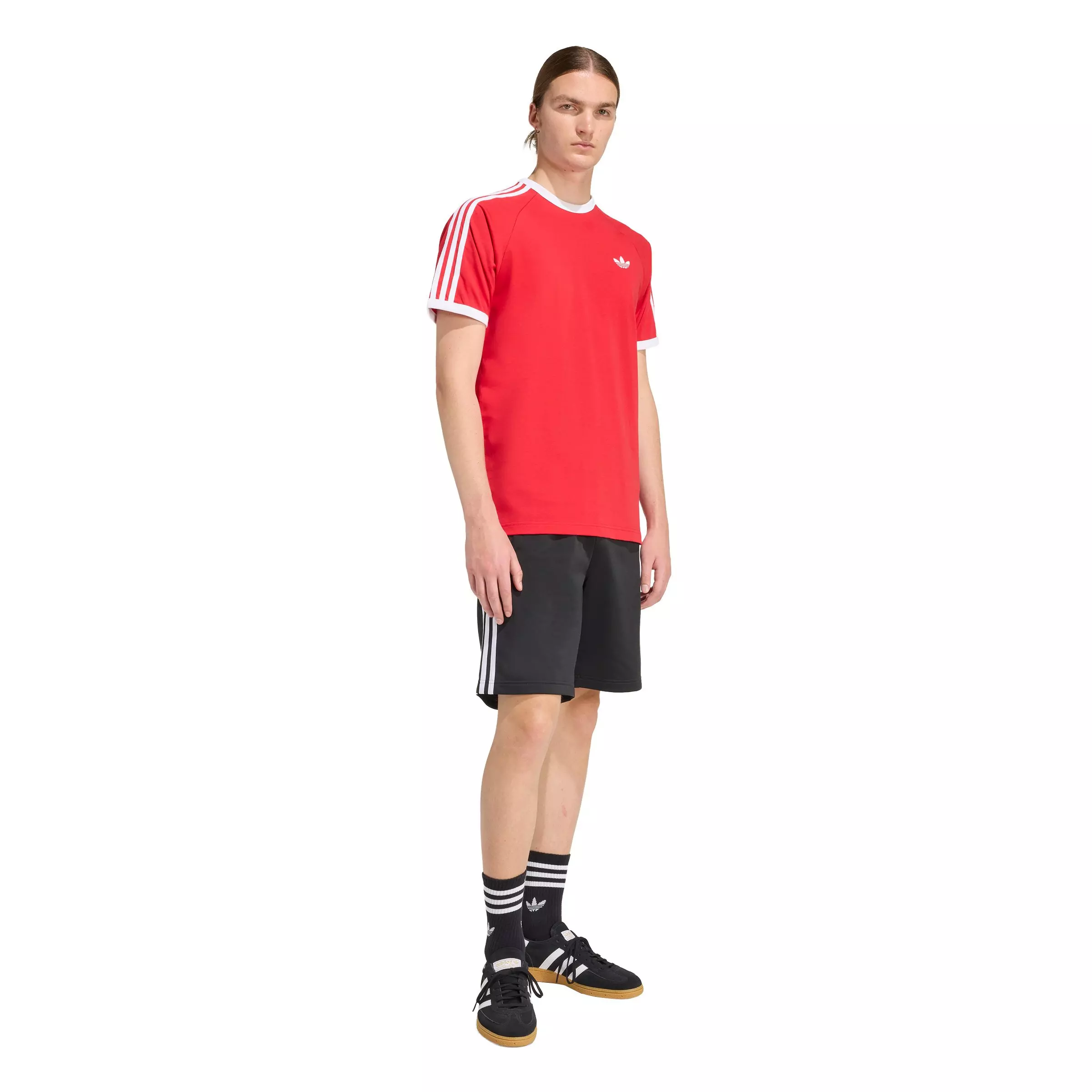 adidas Originals Men's 3-Stripes Tee - Red - RED