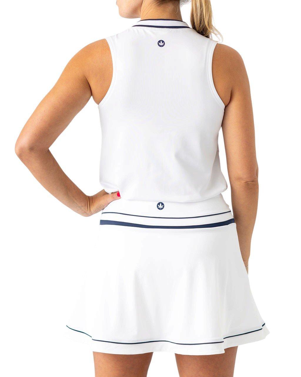 Boast Women's 2 In 1 Flounce Skirt - White - WHITE