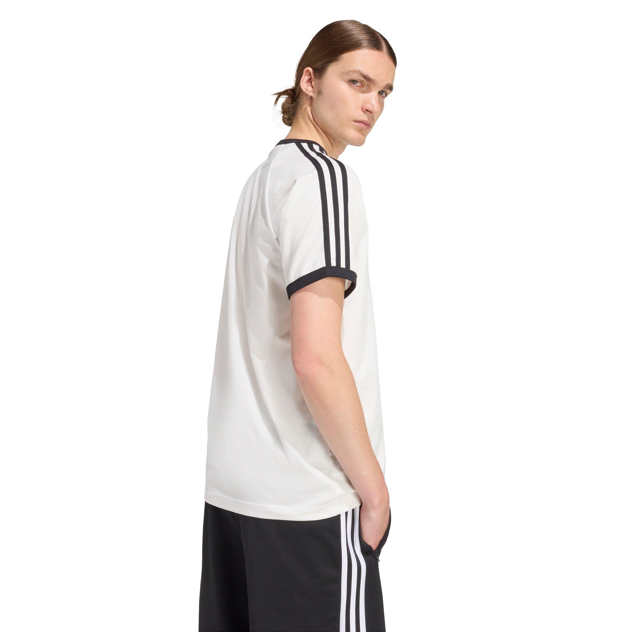 adidas Originals Men's 3-Stripes Tee - White - WHITE Thumbnail View 4