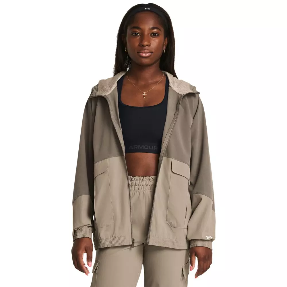 Under Armour Women's ArmourSport Cargo Oversized Jacket - TAUPE DUSK