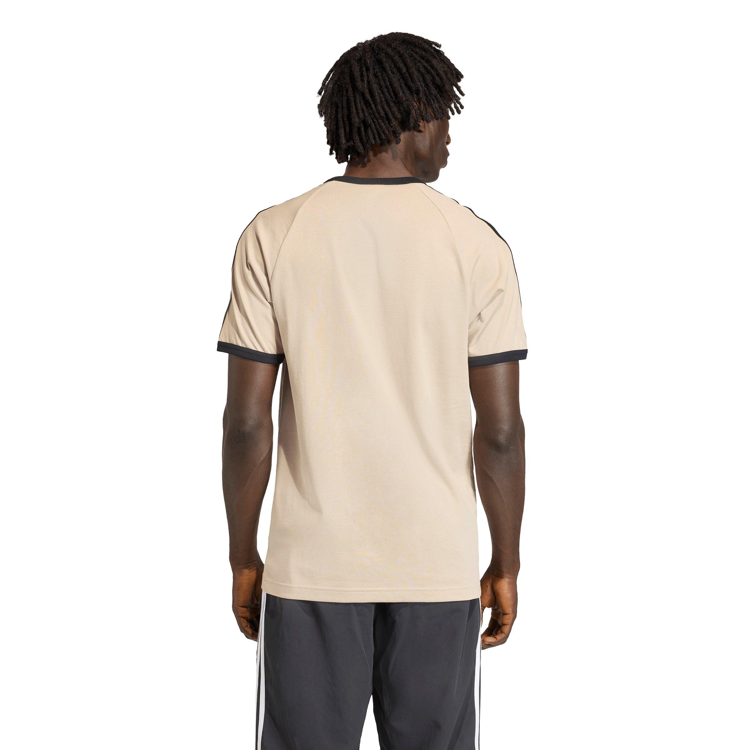 adidas Originals Men's 3-Stripes Tee - Khaki - KHAKI Thumbnail View 2