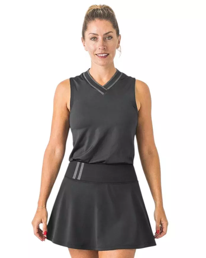 Boast Women's 2 In 1 A-Line Skirt - Black - BLACK