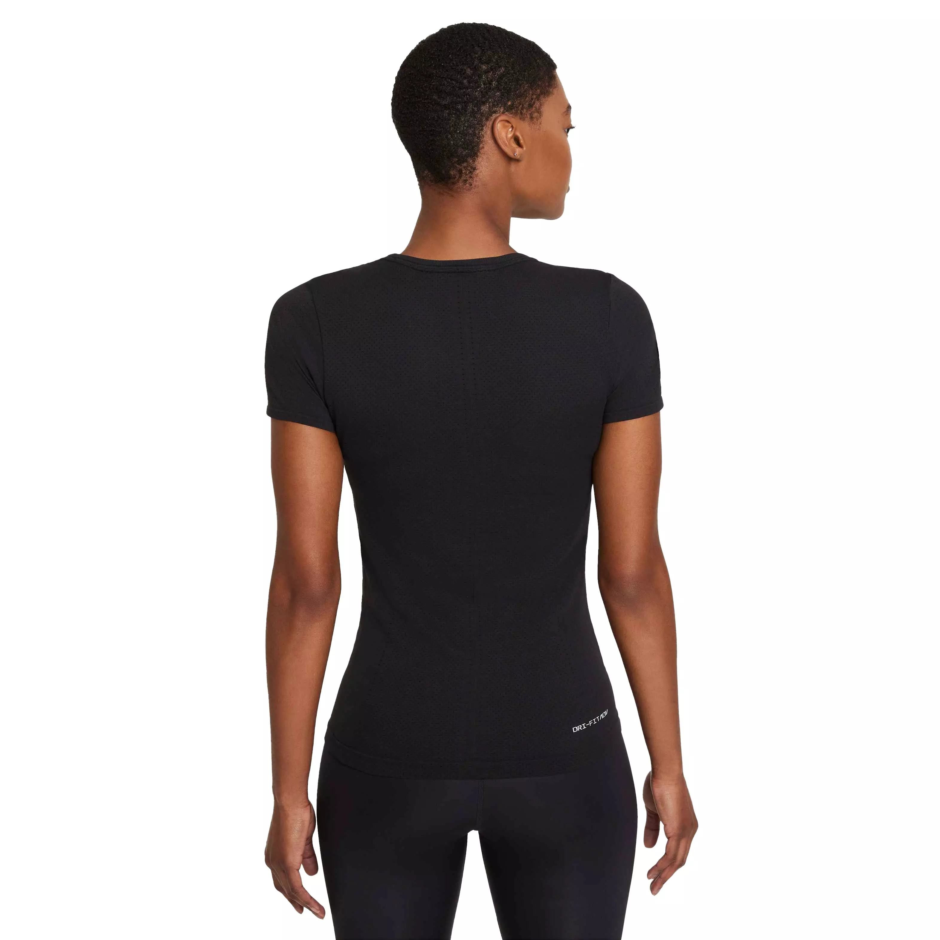Nike Women's Dri-FIT ADV Aura Slim-Fit Short-Sleeve Top - BLACK