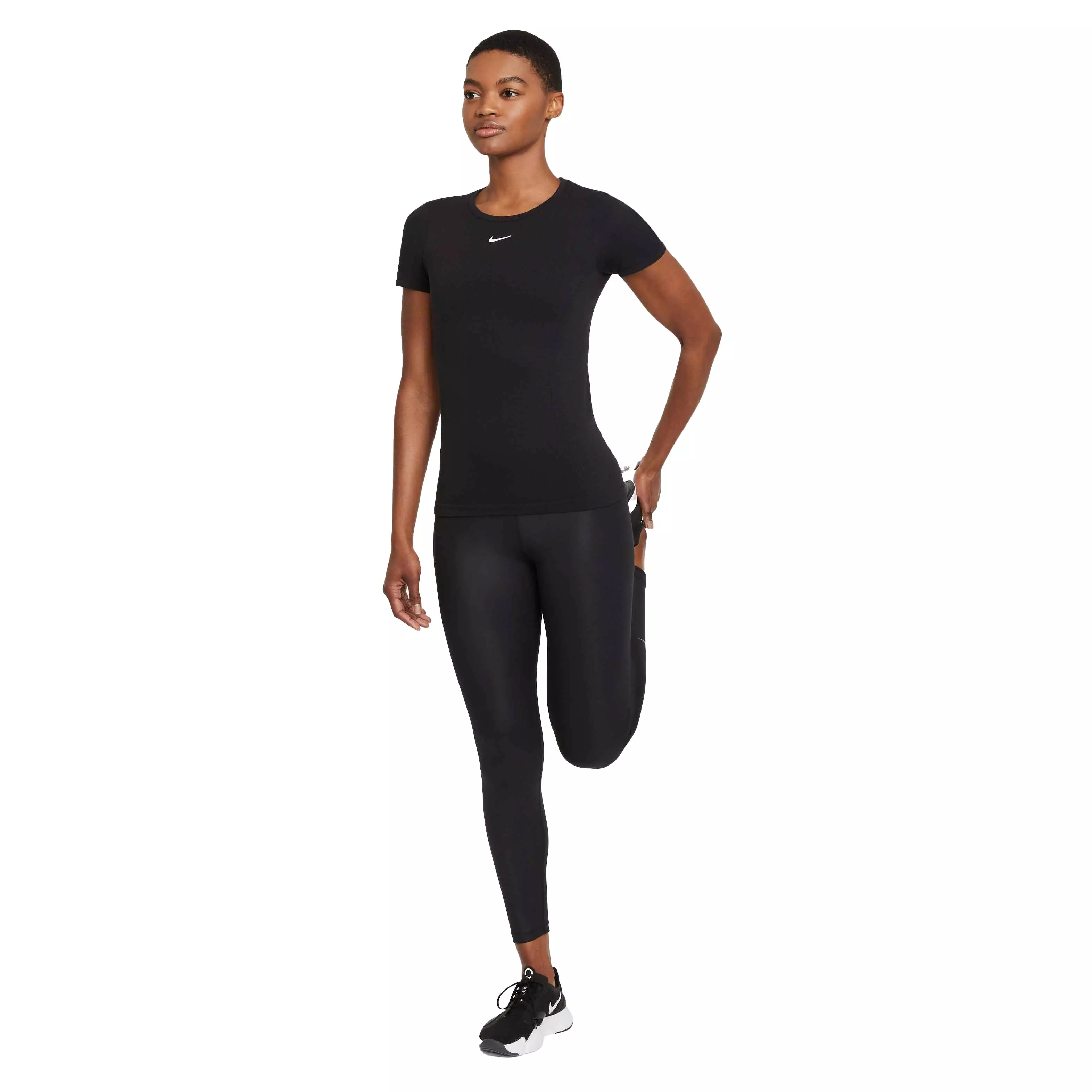 Nike Women's Dri-FIT ADV Aura Slim-Fit Short-Sleeve Top - BLACK