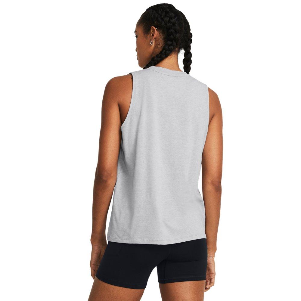 Under Armour Women's Rival Muscle Tank - GREY Thumbnail View 2