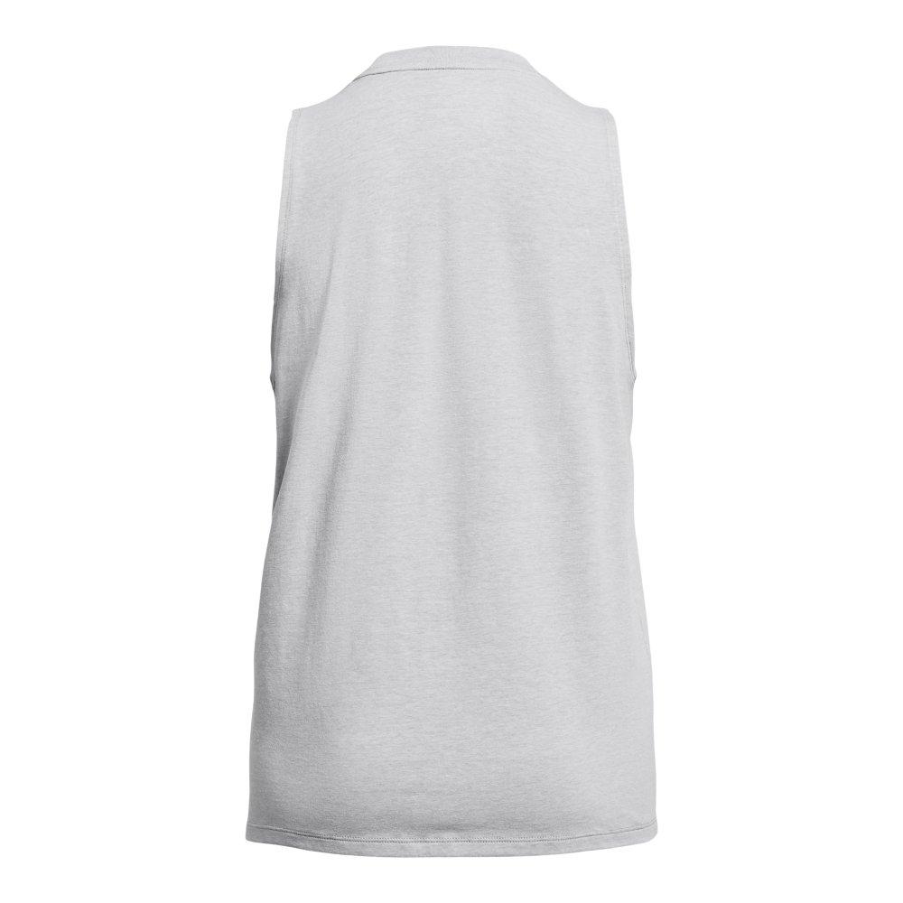 Under Armour Women's Rival Muscle Tank - GREY Thumbnail View 4