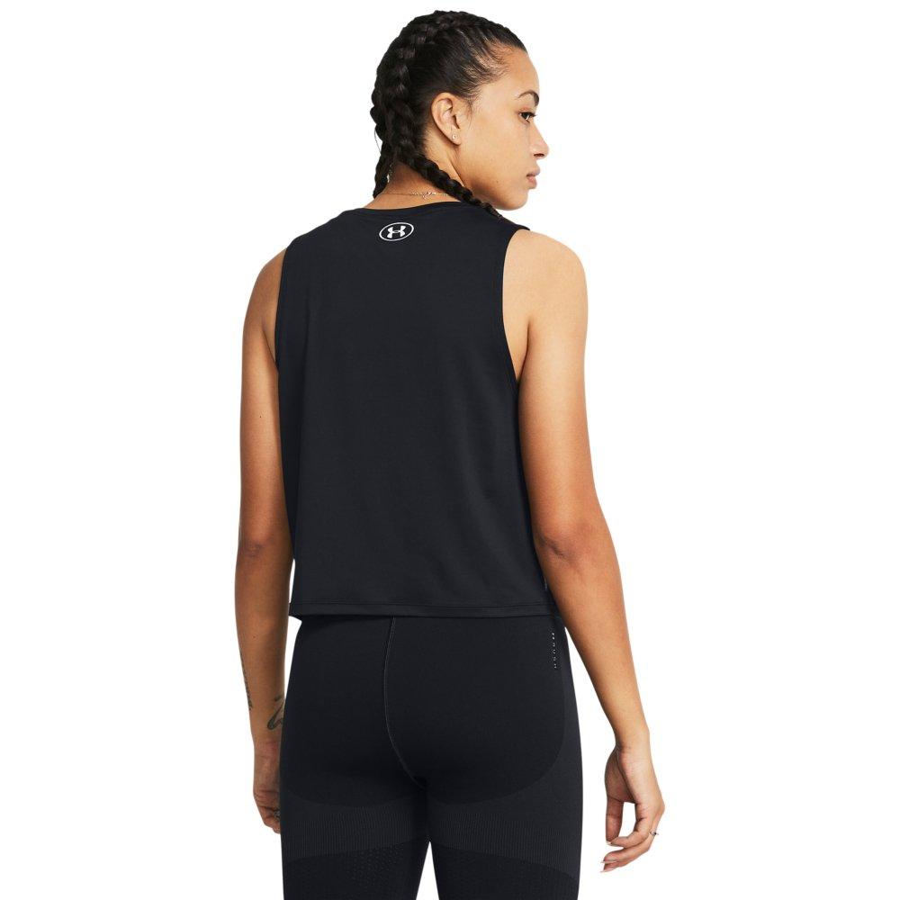 Under Armour Women's Vanish Energy Crop Tank - BLACK Thumbnail View 2