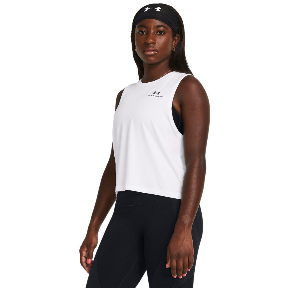 Under Armour Women's Vanish Energy Crop Tank - WHITE Thumbnail View 1
