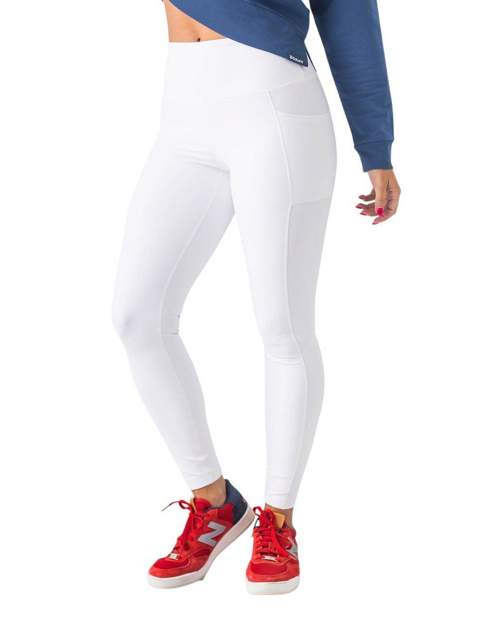Boast Women's Pocket Leggings - White - WHITE