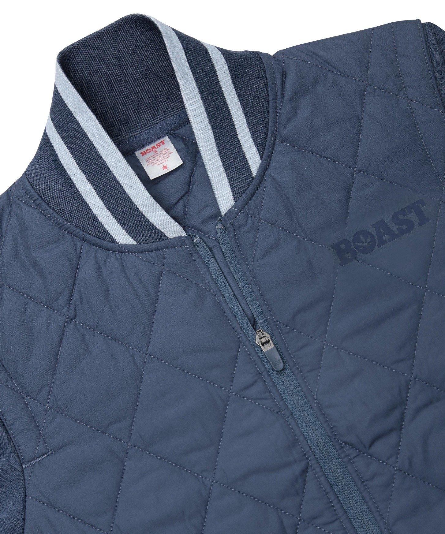 Boast Women's Quilted Varsity Bomber - Navy - NAVY