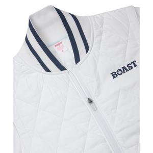 Boast Women's Quilted Varsity Bomber - White - WHITE