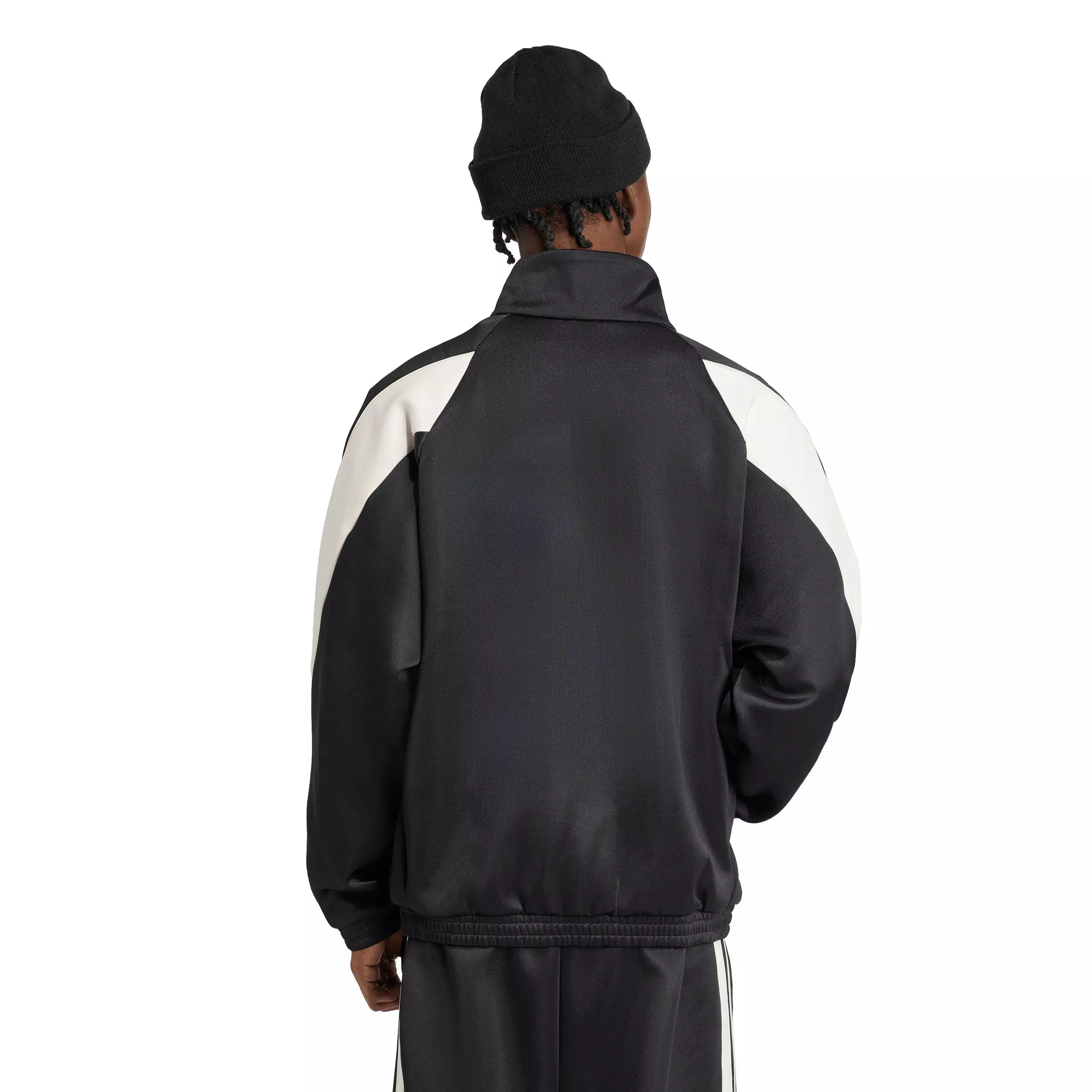 adidas Men's Stadium Tracktop -Black/White - BLACK/WHITE