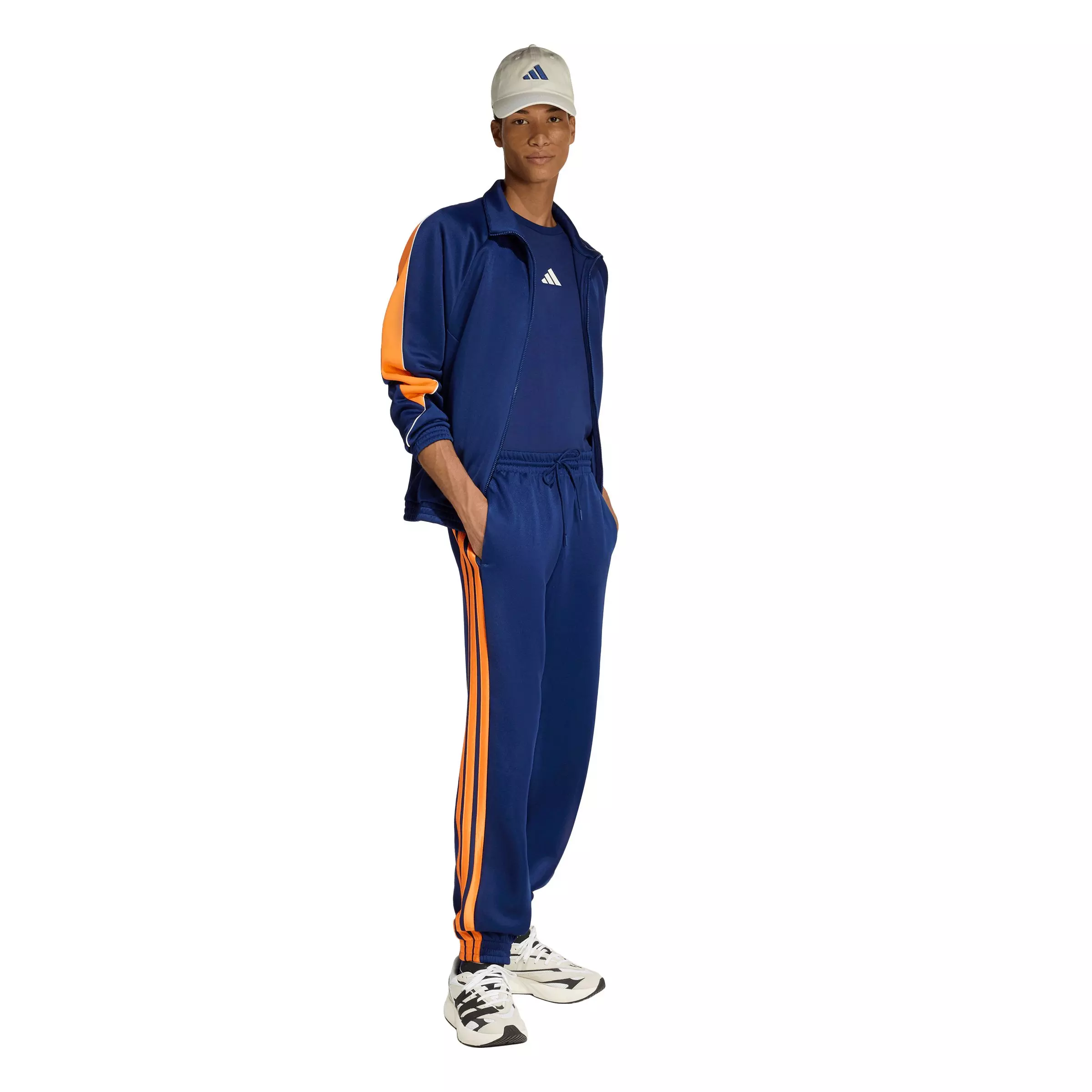 adidas Men's Stadium Tracktop -Blue/Orange - BLUE/ORANGE