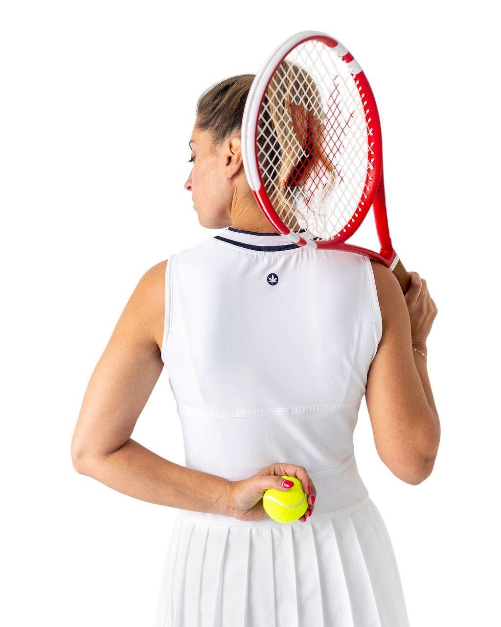 Boast Women's V-Neck Dress - White - WHITE