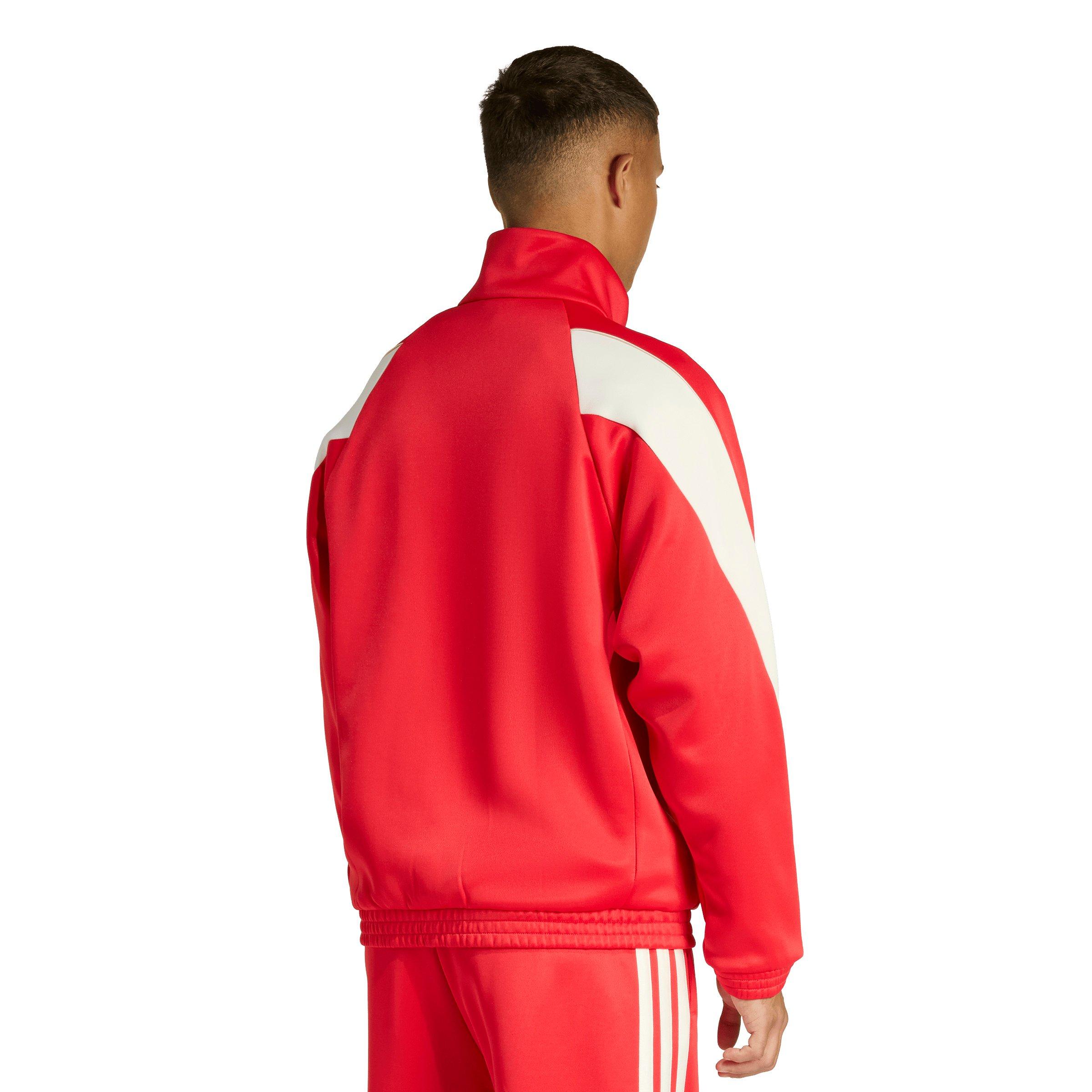 adidas Men's Stadium Tracktop - Red/White - RED/WHITE Thumbnail View 2
