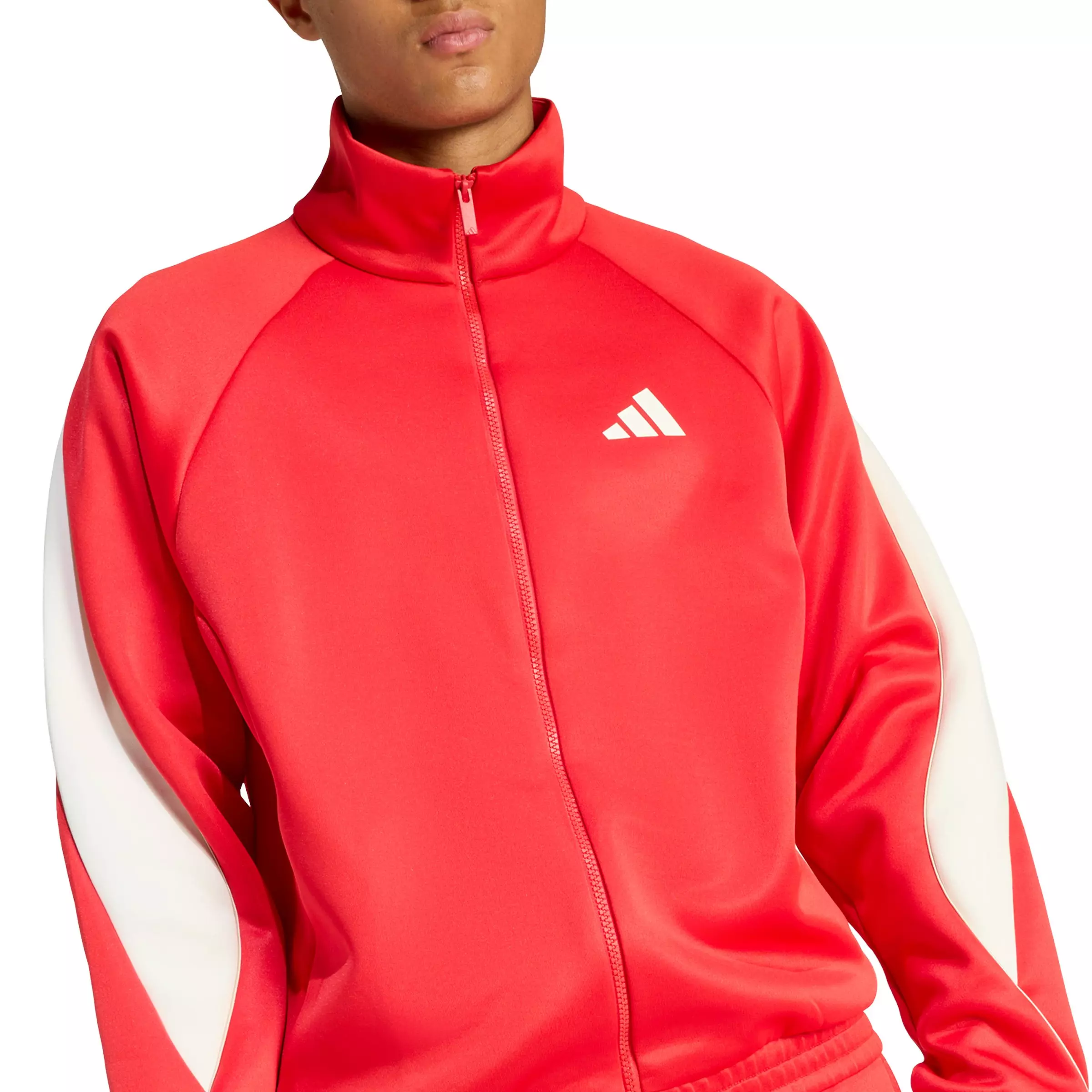 adidas Men's Stadium Tracktop - Red/White - RED/WHITE