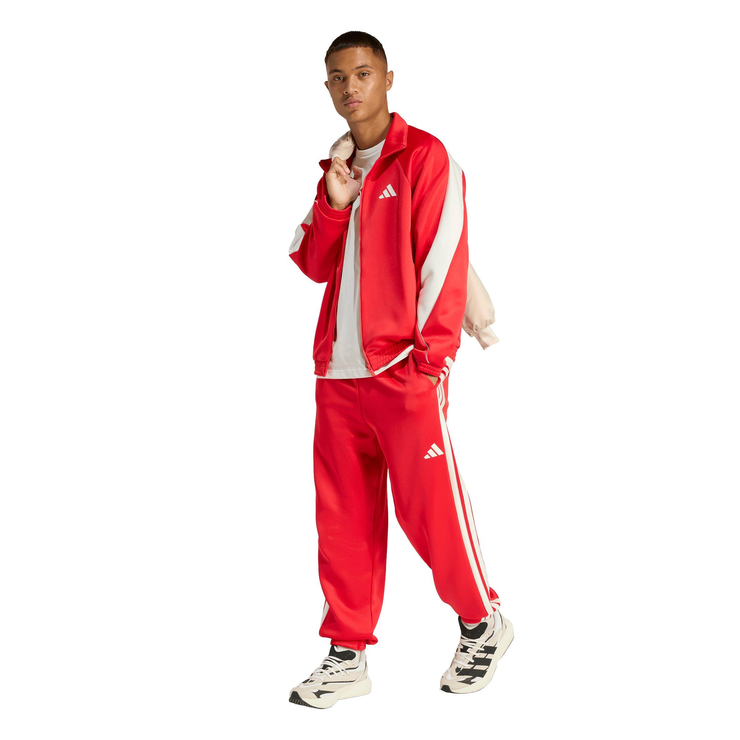 adidas Men's Stadium Tracktop - Red/White - RED/WHITE Thumbnail View 5