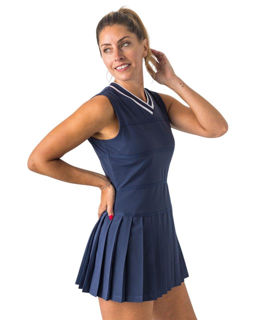 Boast Women's V-Neck Dress - Navy - NAVY