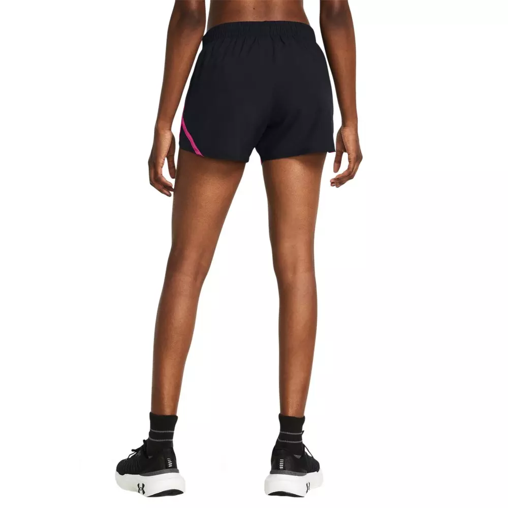 Under Armour Women's Fly-By 3" Shorts - BLACK/PINK