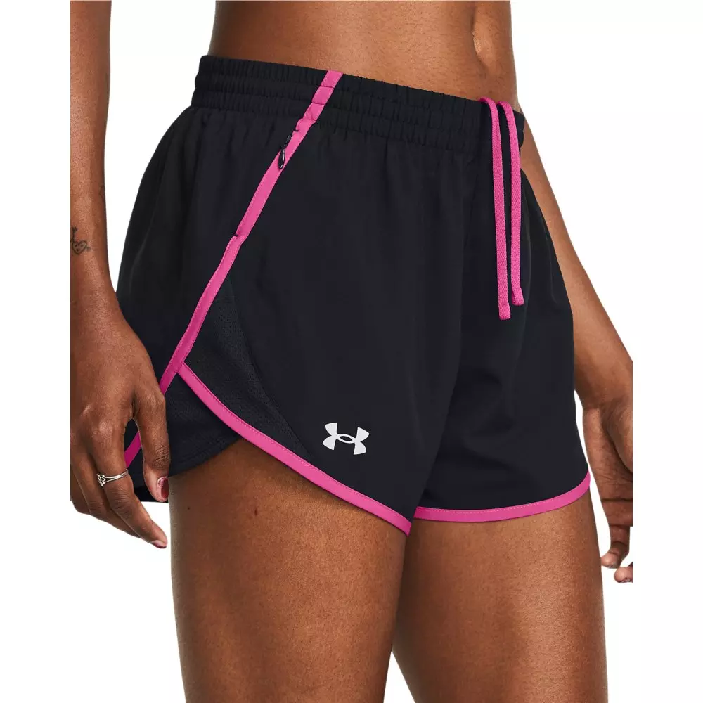 Under Armour Women's Fly-By 3" Shorts - BLACK/PINK