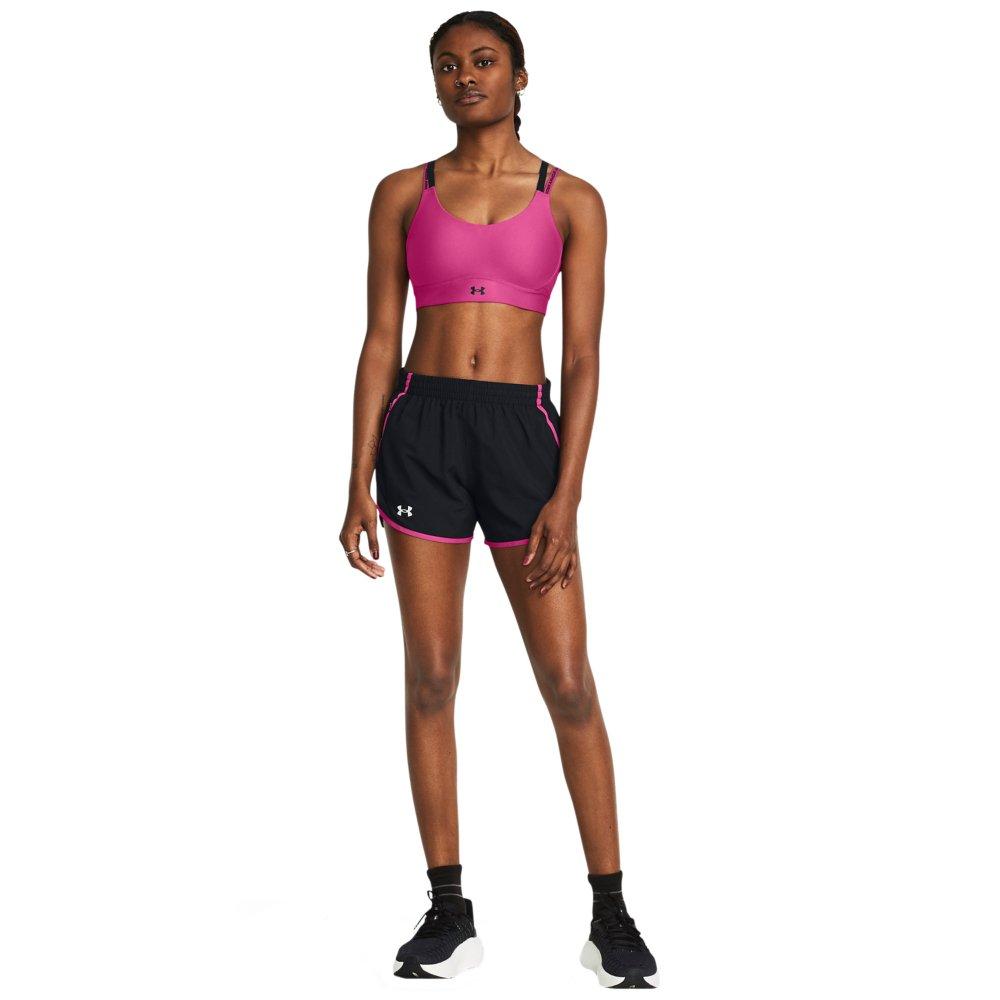 Under Armour Women's Fly-By 3" Shorts - BLACK/PINK Thumbnail View 4