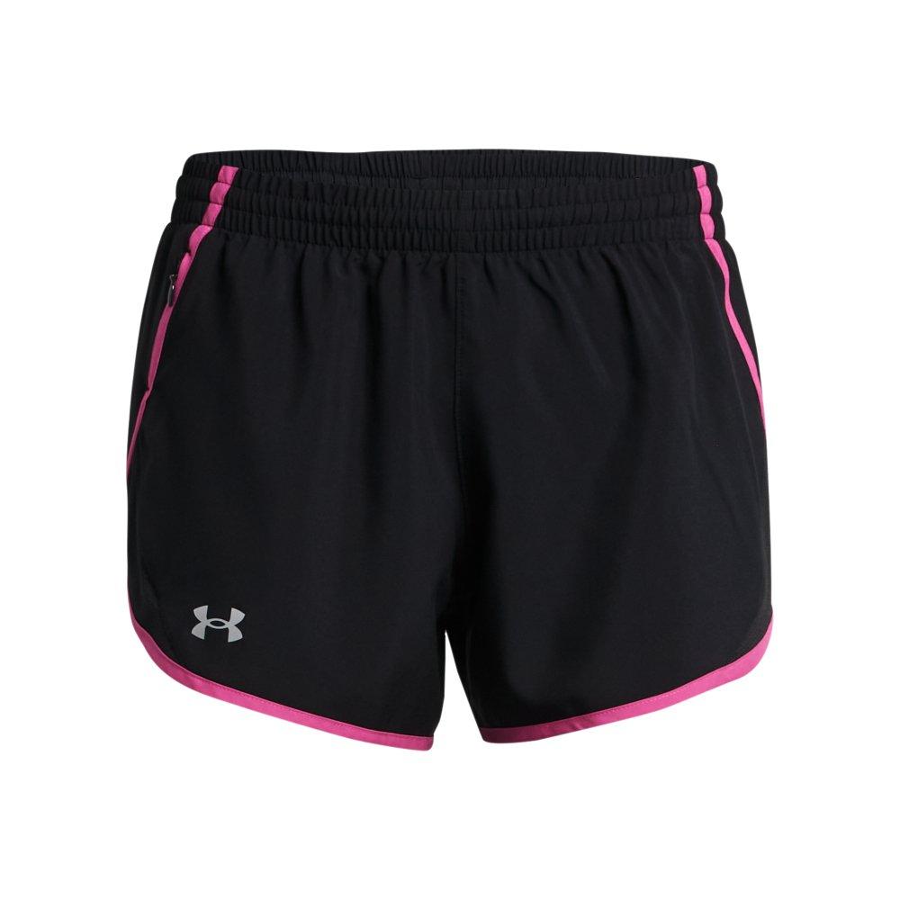 Under Armour Women's Fly-By 3" Shorts - BLACK/PINK Thumbnail View 5