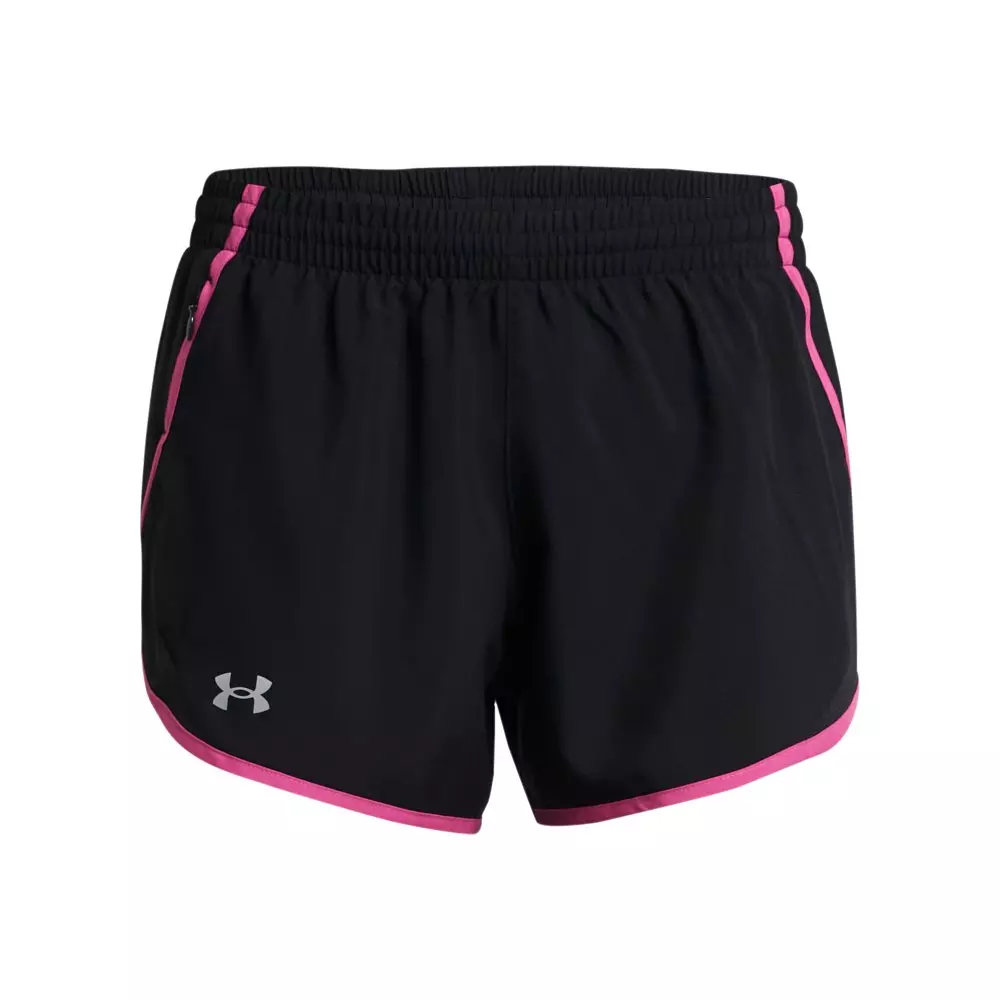 Under Armour Women's Fly-By 3" Shorts - BLACK/PINK