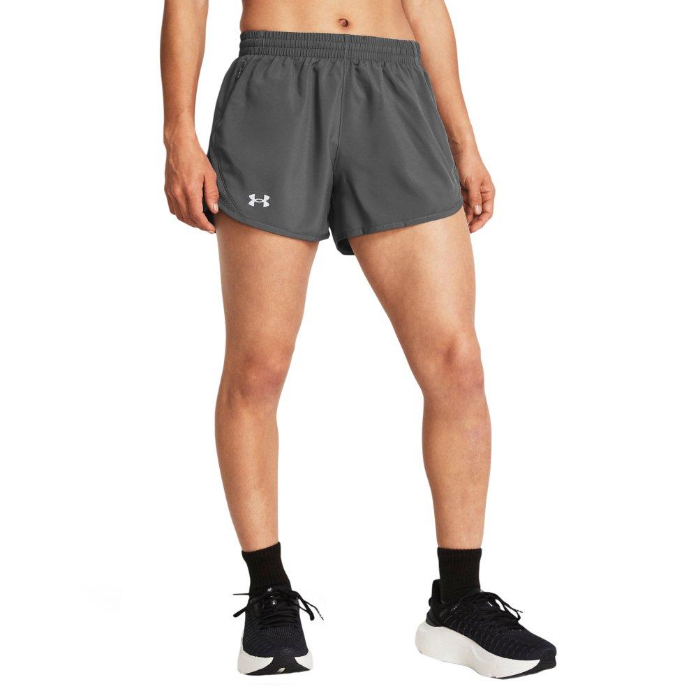 Under Armour Women's Fly-By 3" Shorts - Black - GREY Thumbnail View 1