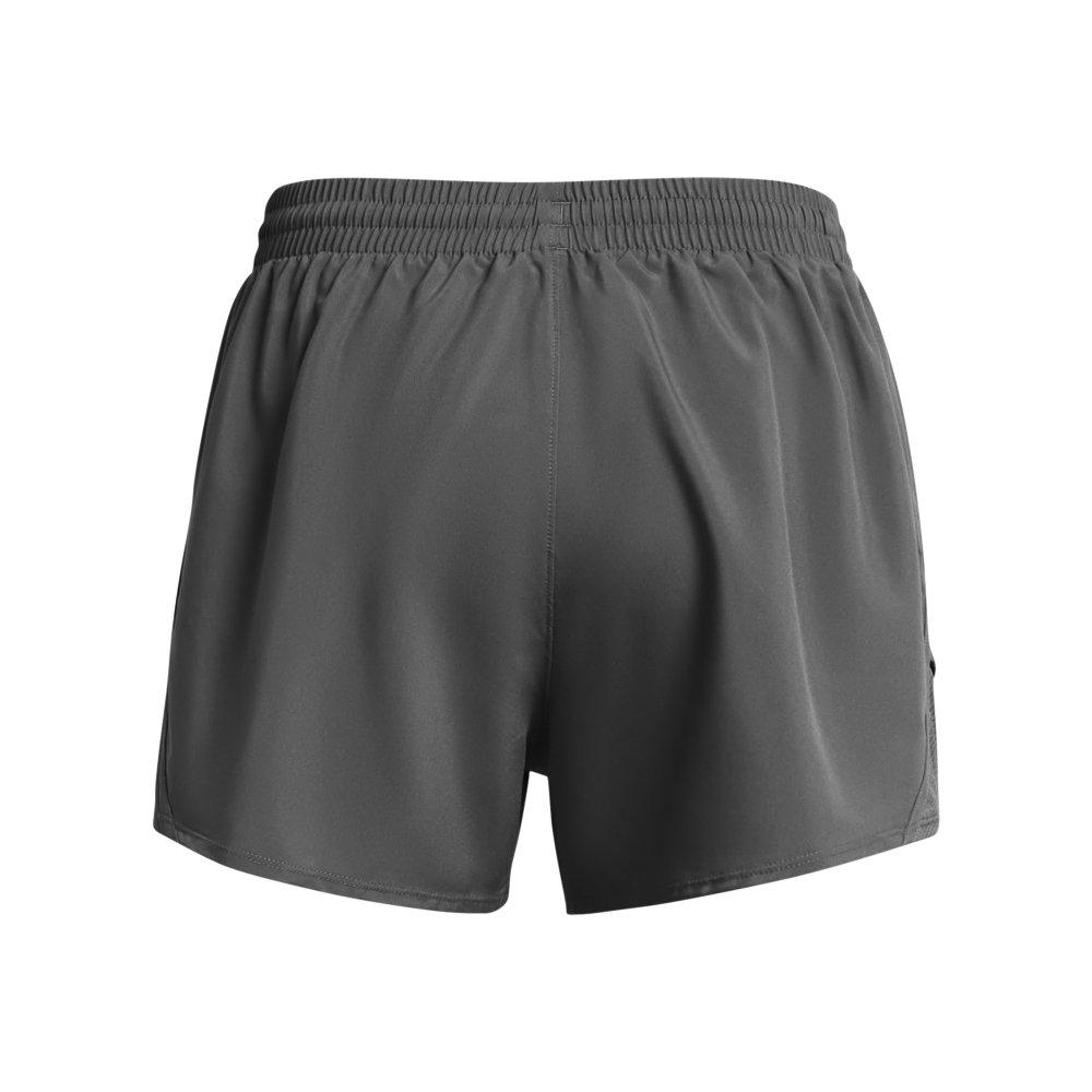Under Armour Women's Fly-By 3" Shorts - GREY Thumbnail View 6