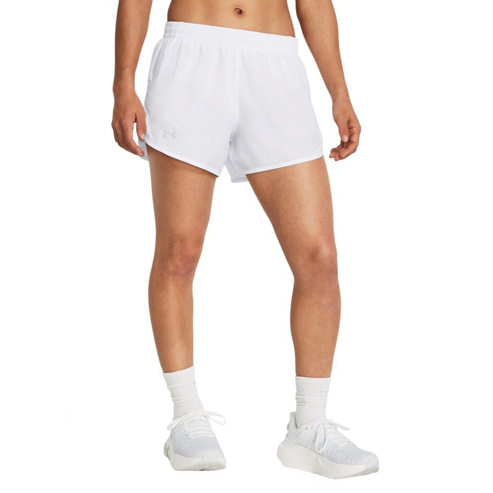 Under Armour Women's Fly-By 3" Shorts - WHITE Thumbnail View 1
