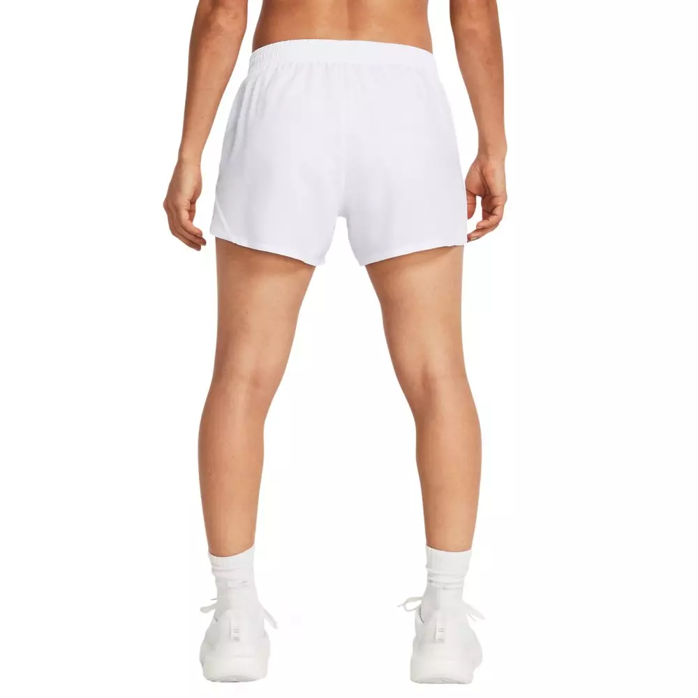 Under Armour Women's Fly-By 3" Shorts - Black - WHITE