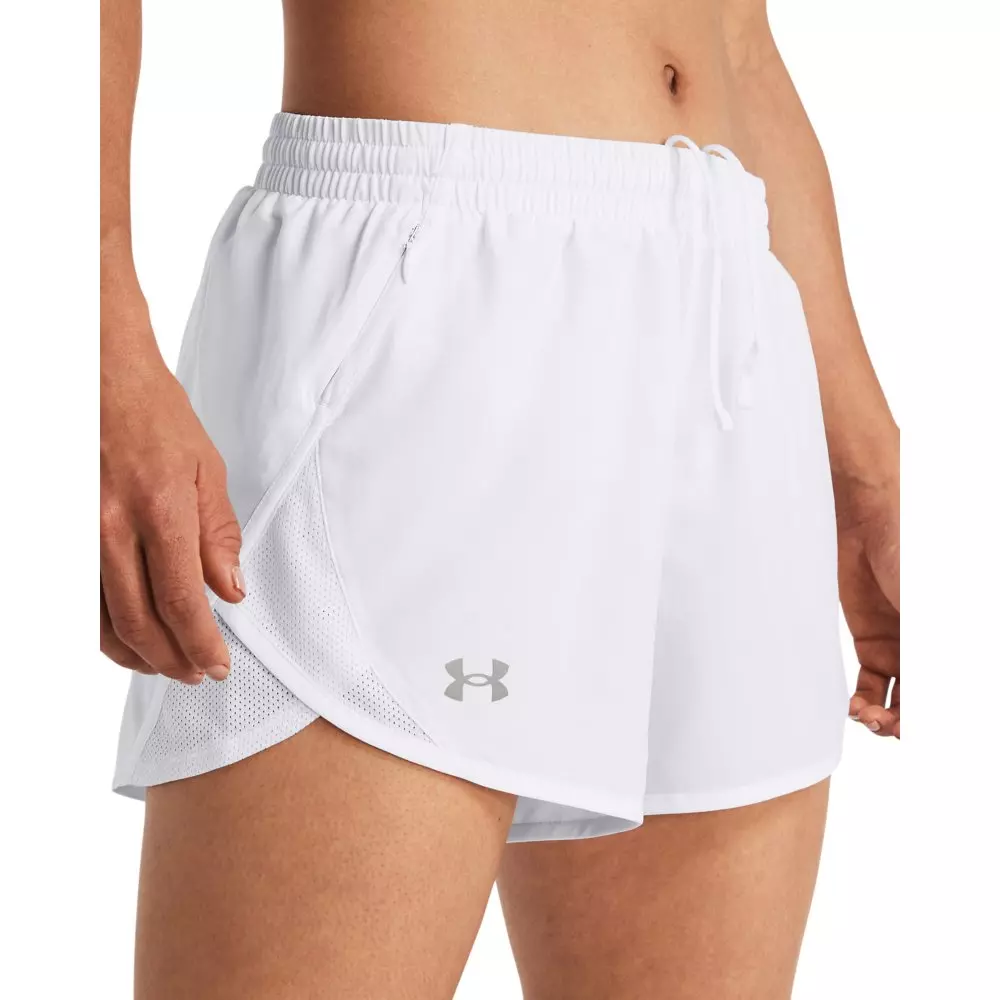Under Armour Women's Fly-By 3" Shorts - WHITE