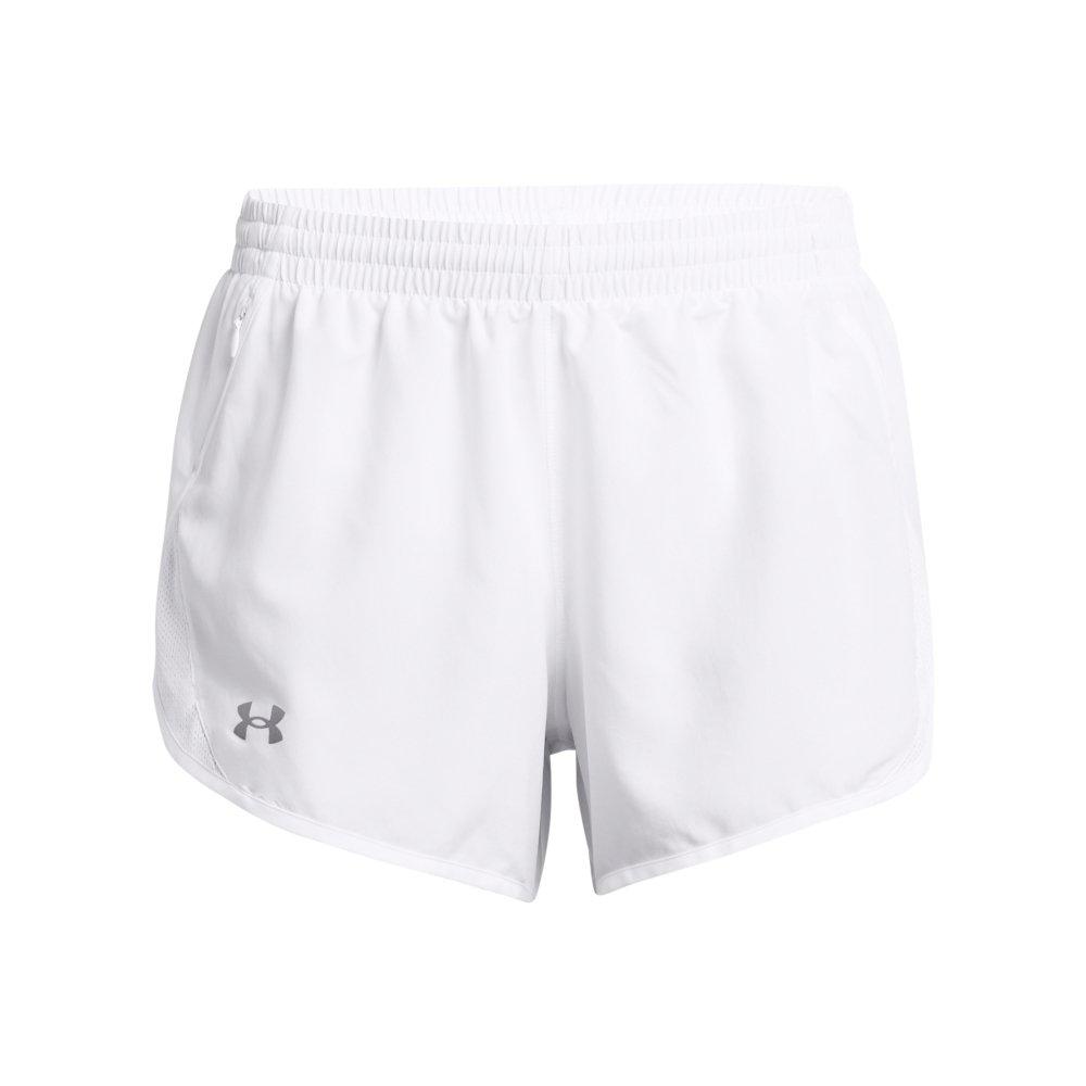 Under Armour Women's Fly-By 3" Shorts - Black - WHITE Thumbnail View 5