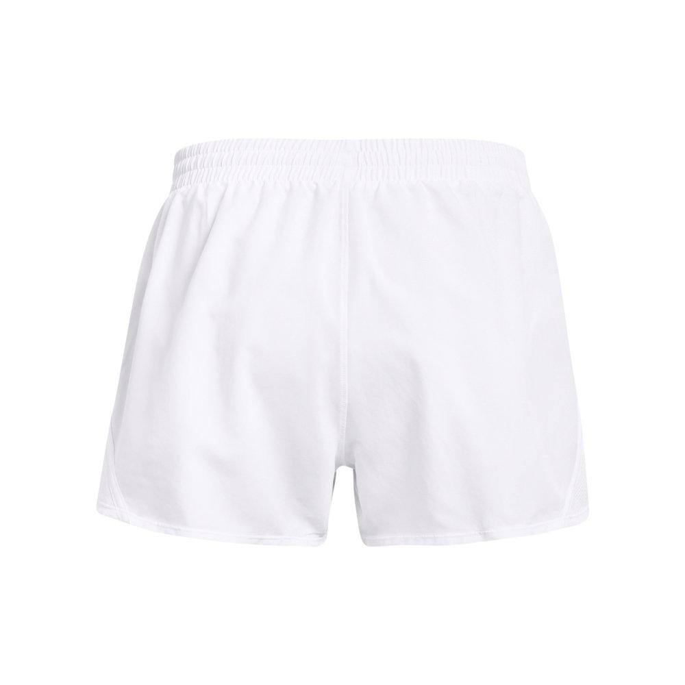 Under Armour Women's Fly-By 3" Shorts - Black - WHITE Thumbnail View 6