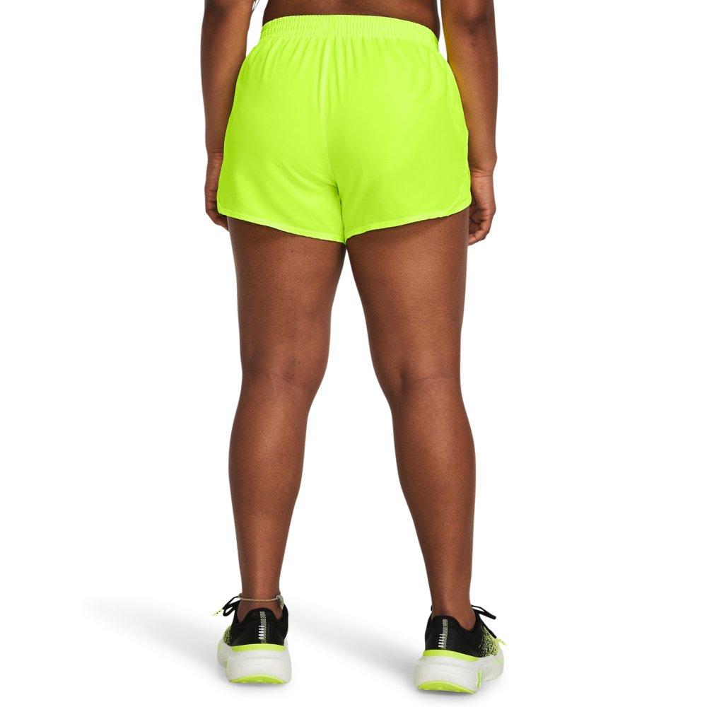 Under Armour Women's Fly-By 3" Shorts - YELLOW Thumbnail View 2