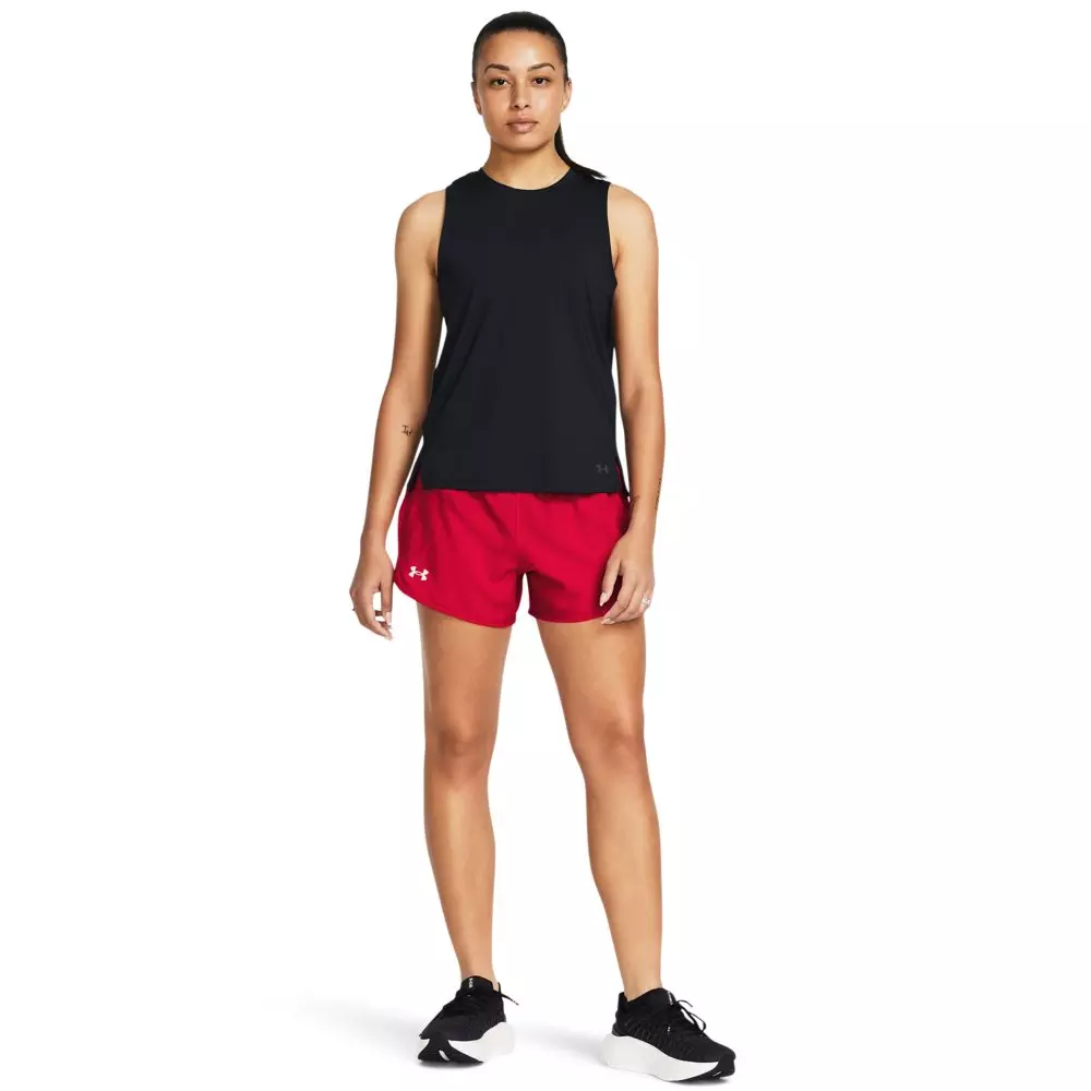 Under Armour Women's Fly-By 3" Shorts - Black - RED