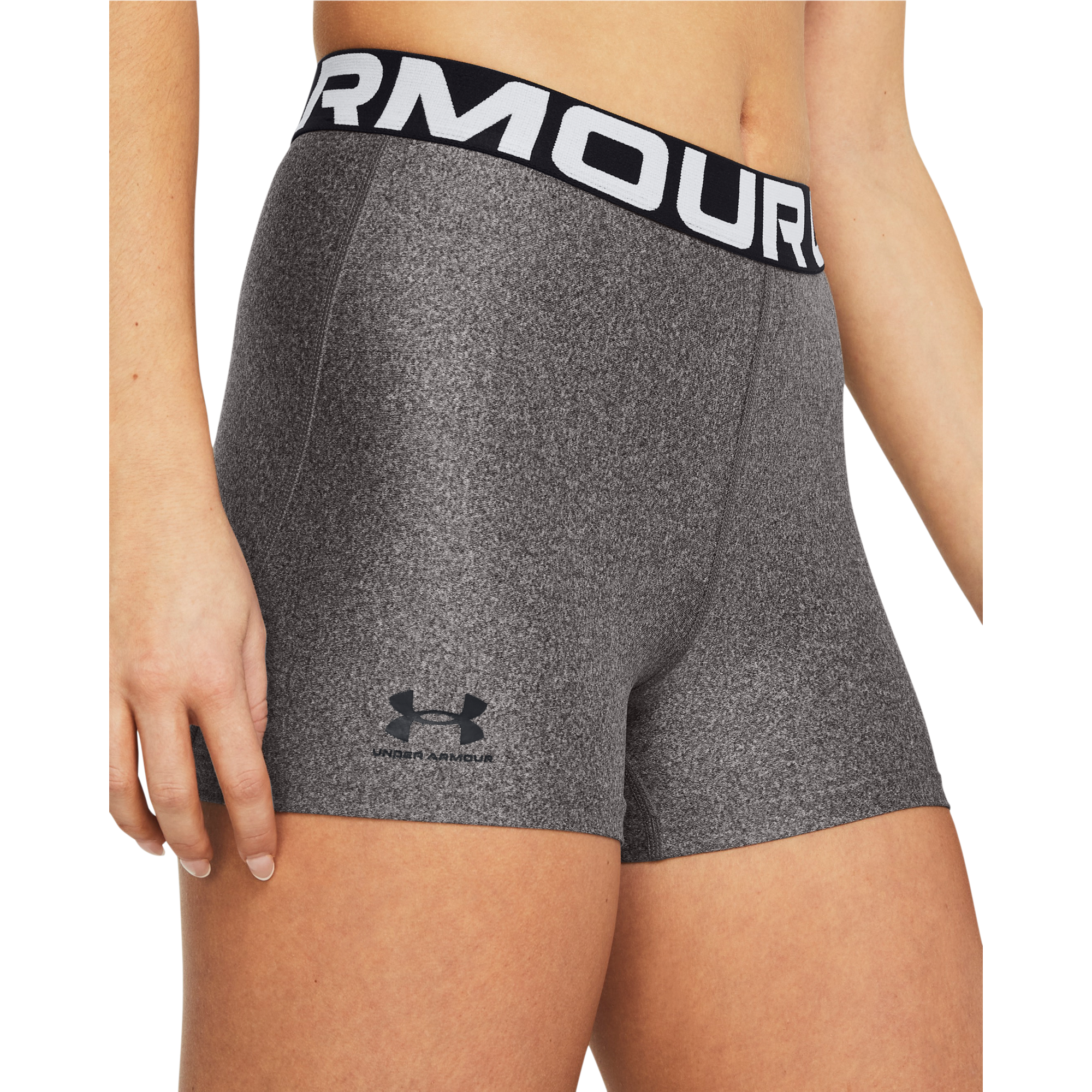 Under Armour Women's Authentics HeatGear Shorty - CHARCOAL Thumbnail View 3
