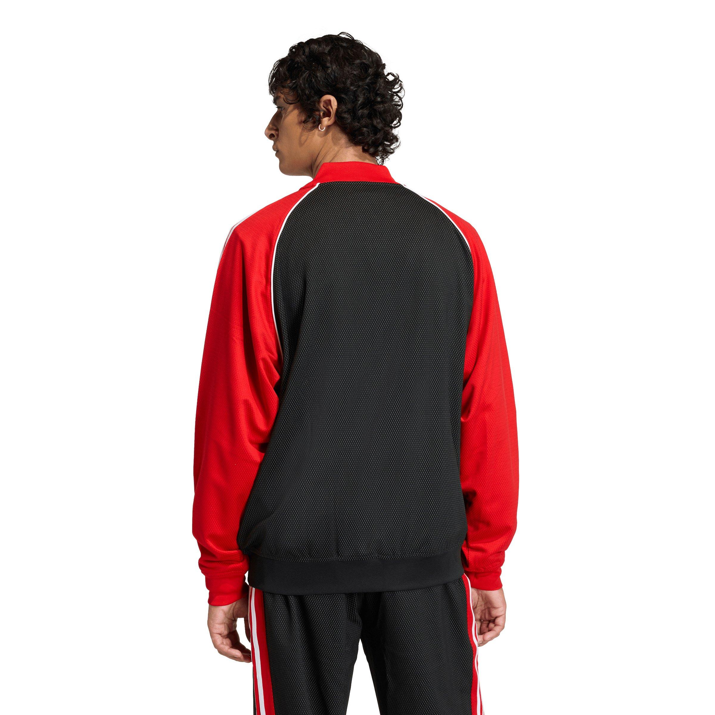 adidas Originals Men's SST Loose Mesh Track Top -Black - BLACK Thumbnail View 2