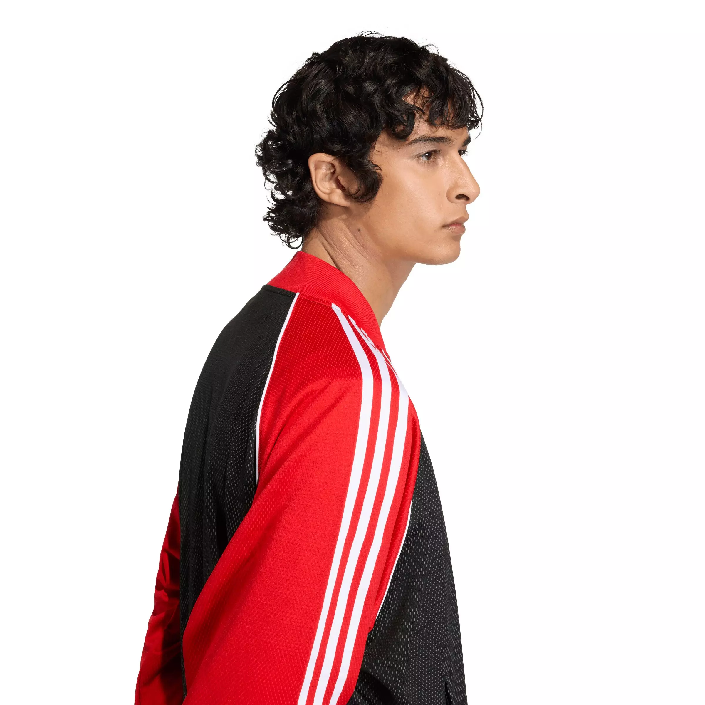 adidas Originals Men's SST Loose Mesh Track Top - Black - BLACK