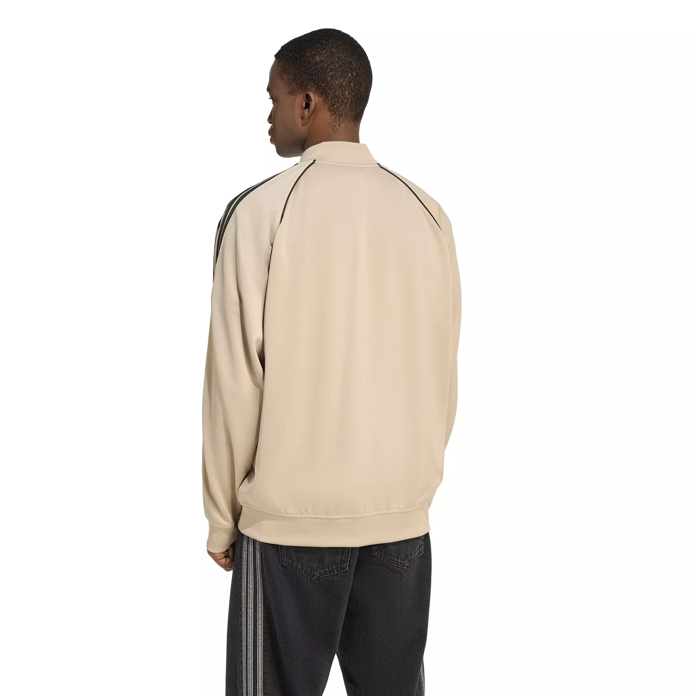 adidas Originals Men's SST Adicolor Classics Loose Track Top -Khaki/Black - KHAKI/BLACK