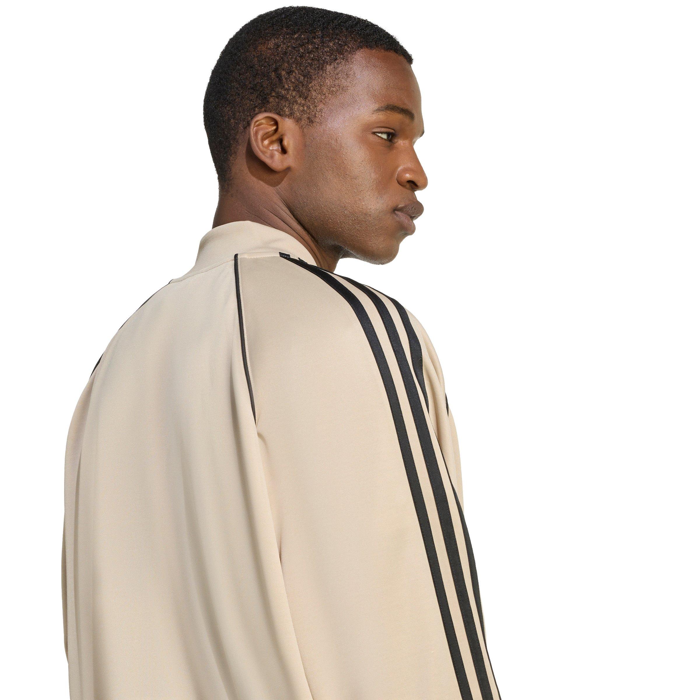 adidas Originals Men's SST Adicolor Classics Loose Track Top -Khaki/Black - KHAKI/BLACK Thumbnail View 4