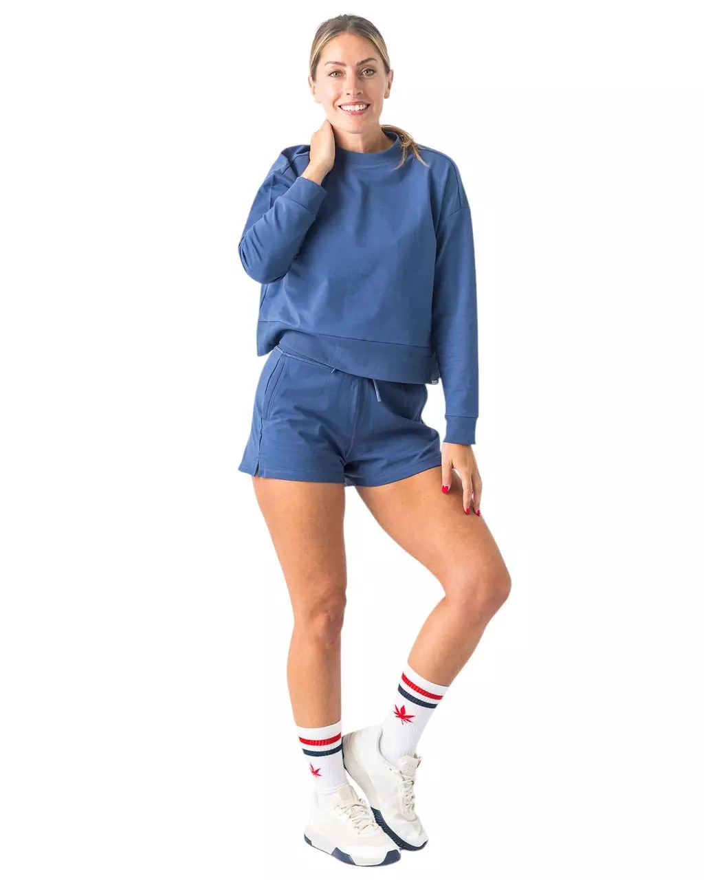 Boast Women's Club Sweat Short - Vintage Navy - VINTAGE NAVY