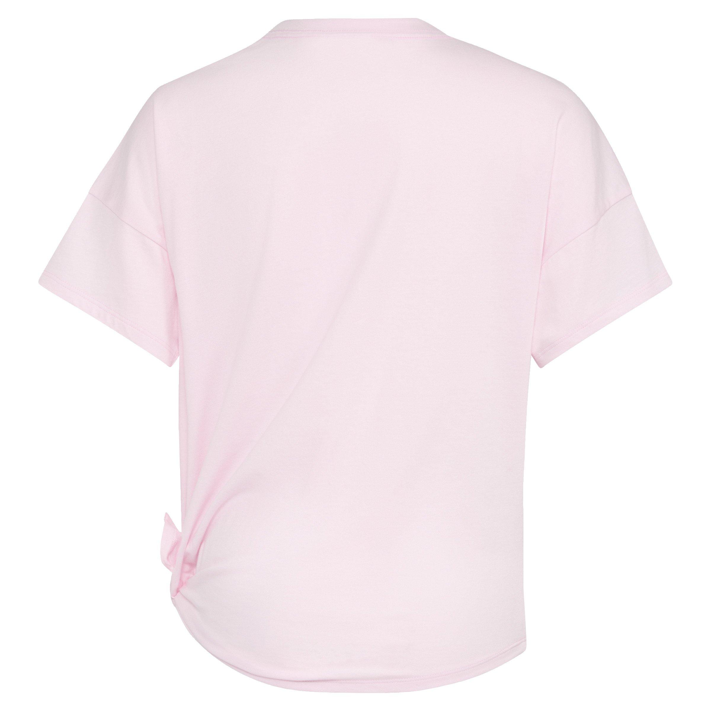 adidas Short Sleeve Tie Front Big Girls' Pink T-Shirt