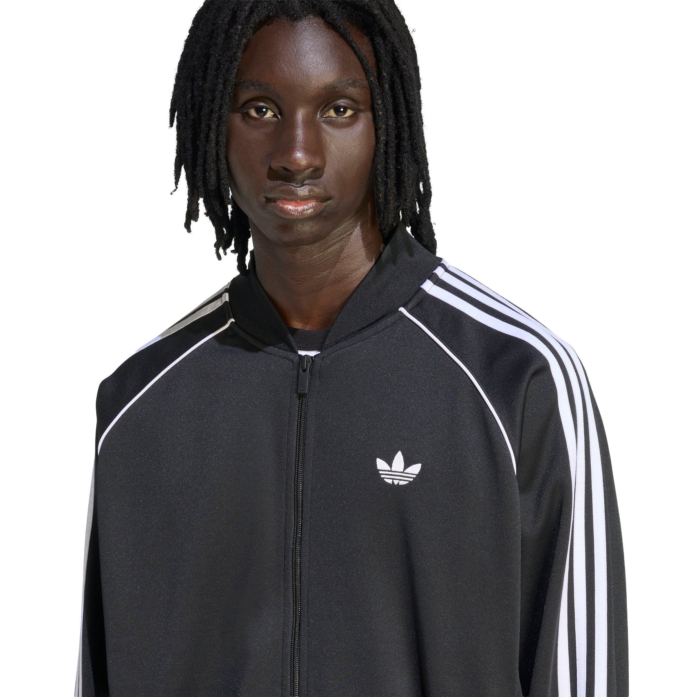 adidas Originals Men's SST Adicolor Classics Loose Track Top - Black/White - BLACK/WHITE Thumbnail View 3